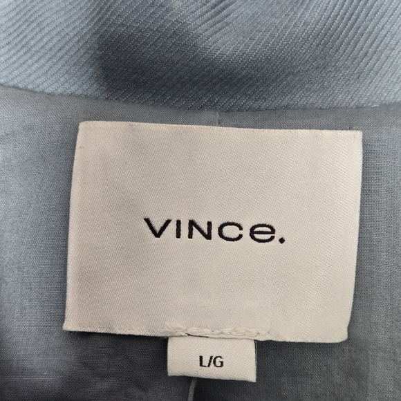 Vince Womens Zip Front Flight Jacket Horizon Blue - Picture 7 of 11